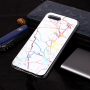 Carcasă din plastic c model marmură, pentru Honor 10 - alb