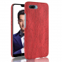 Carcasă din plastic cu textură de lemn, pentru Honor 10 - roșu