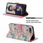 Husă flip unicorni, pentru Honor 10 - roz