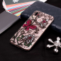 Carcasă din plastic fluture cu broderie, pentru Huawei P20 Lite - transparent