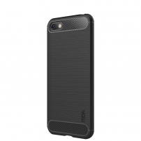 Carcasă Mofi din plastic cu textură șlefuită, pentru Huawei Y5 (2018) - negru