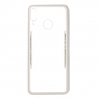 Carcasă transparentă, din plastic, cu ramă, pentru Huawei Nova 3 - alb