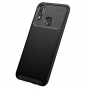 Carcasă din plastic cu textură carbon, pentru Huawei Nova 3i - negru