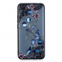 Carcasă din plastic întărit floare și fluture pentru Honor 10 - transparent