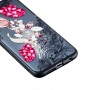 Carcasă din plastic întărit flori, pentru Honor 10 - transparent