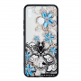 Carcasă din plastic întărit albastru flori, pentru Huawei Nova 3 - transparent