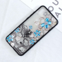 Carcasă din plastic întărit albastru flori, pentru Huawei Nova 3 - transparent
