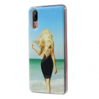 Carcasă din plastic nu nisip plutitor, fată, pentru Huawei P20 - naturală