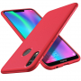 Carcasă din silicon cu textură ca materialul textil, pentru Honor 10 Lite / Huawei P Smart (2019) - roșu