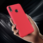 Carcasă din silicon cu textură ca materialul textil, pentru Honor 10 Lite / Huawei P Smart (2019) - roșu