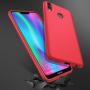 Carcasă din silicon cu textură ca materialul textil, pentru Honor 10 Lite / Huawei P Smart (2019) - roșu