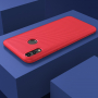 Carcasă din silicon cu textură ca materialul textil, pentru Honor 10 Lite / Huawei P Smart (2019) - roșu