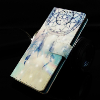 Husă flip dreamcatcher și pene pentru Huawei P30 Pro - colorat