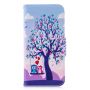 Husă flip copac a bufnițe pentru Honor 10 Lite / Huawei P Smart (2019) - colorat