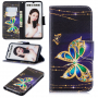Husă flip Fluture, pentru Honor 10 Lite / Huawei P Smart (2019) - negru