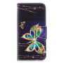 Husă flip Fluture, pentru Honor 10 Lite / Huawei P Smart (2019) - negru