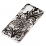 Carcasă din plastic floare cu broderie, pentru Huawei P30 Pro - transparent