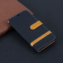 Husă flip cu denim și piele, pentru Huawei P30 Lite - negru