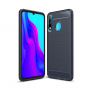 Carcasă din plastic cu textură șlefuită, pentru Huawei P30 Lite - albastru închis