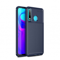 Carcasă din plastic cu textură carbon, pentru Huawei P30 Lite - albastru închis