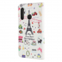 Husă flip Turnul Eiffel pentru Huawei P30 Lite - alb