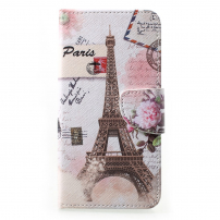 Husă flip Turnul Eiffel pentru Huawei P30 Lite - roz