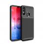 Carcasă din plastic cu textură carbon, pentru Honor 10 Lite / Huawei P Smart (2019) - negru