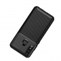 Carcasă din plastic cu textură carbon, pentru Honor 10 Lite / Huawei P Smart (2019) - negru