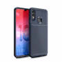 Carcasă din plastic cu textură carbon, pentru Honor 10 Lite / Huawei P Smart (2019) - albastru închis