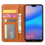 Husă flip tip portofel, pentru Huawei P30 Lite - maro