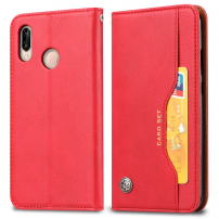 Husă flip tip portofel, pentru Huawei P30 Lite - roșu