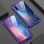 Carcasă cu ramă metalică și sticlă durificată, pentru Xiaomi Mi 9 - albastru