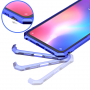Carcasă cu ramă metalică și sticlă durificată, pentru Xiaomi Mi 9 - albastru