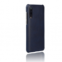 Carcasă de protecție cu suprafață din piele, pentru Xiaomi Mi 9 - albastru