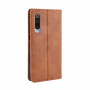 Husă flip din piele, vintage, pentru Xiaomi Mi 9 - maro