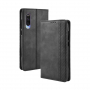 Husă flip din piele, vintage, pentru Xiaomi Mi 9 - negru