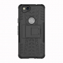 Carcasă rezistentă cu stativ pentru Google Pixel 2 - negru