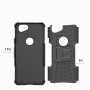 Carcasă rezistentă cu stativ pentru Google Pixel 2 - negru