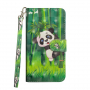 Husă flip panda pentru Google Pixel 3 - verde