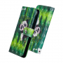 Husă flip panda pentru Google Pixel 3 - verde