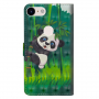 Husă flip panda pentru Google Pixel 3 - verde