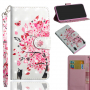 Husă flip Pom în floare, pentru Google Pixel 3 - roz-alb
