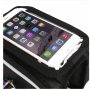 Geantă de bicicletă cu compartiment de telefon - 2l - negru